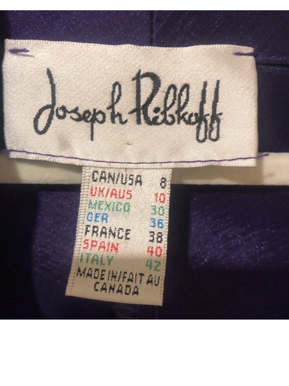 Joseph Ribkoff Purple Satin Ruched Jacket-LIKE NEW • DISCOUNTED PRICE - Picture 2 of 11
